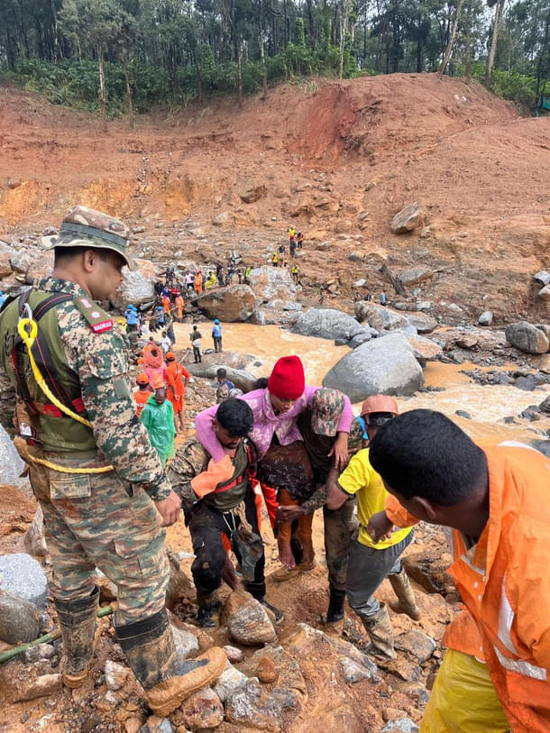 Makeshift ropeaway bridge can be seen in the Background